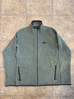 Patagonia Womens Better Sweater Full Zip Fleece Jacket L Sage Green
